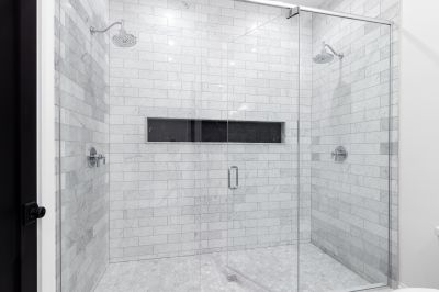 Double Shower with Frameless Glass